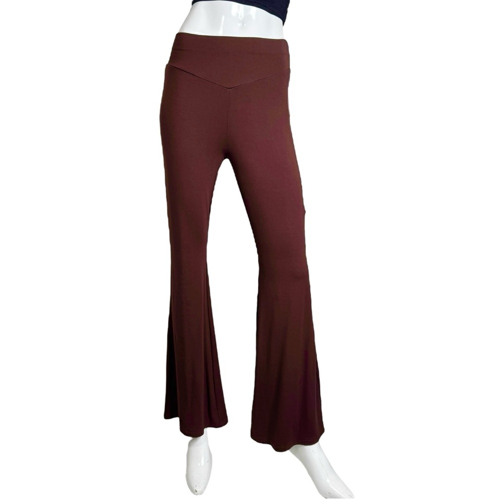 🤑 5/$25 SHEIN Chocolate Brown High Rise Flare Leggings